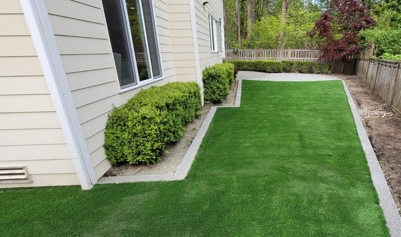 Residential artificial grass installation in Santa Cruz, CA